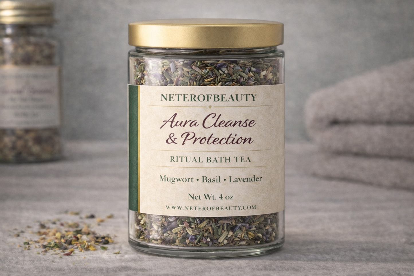 🧿 Aura Cleanse & Protection – Ritual Bath Tea