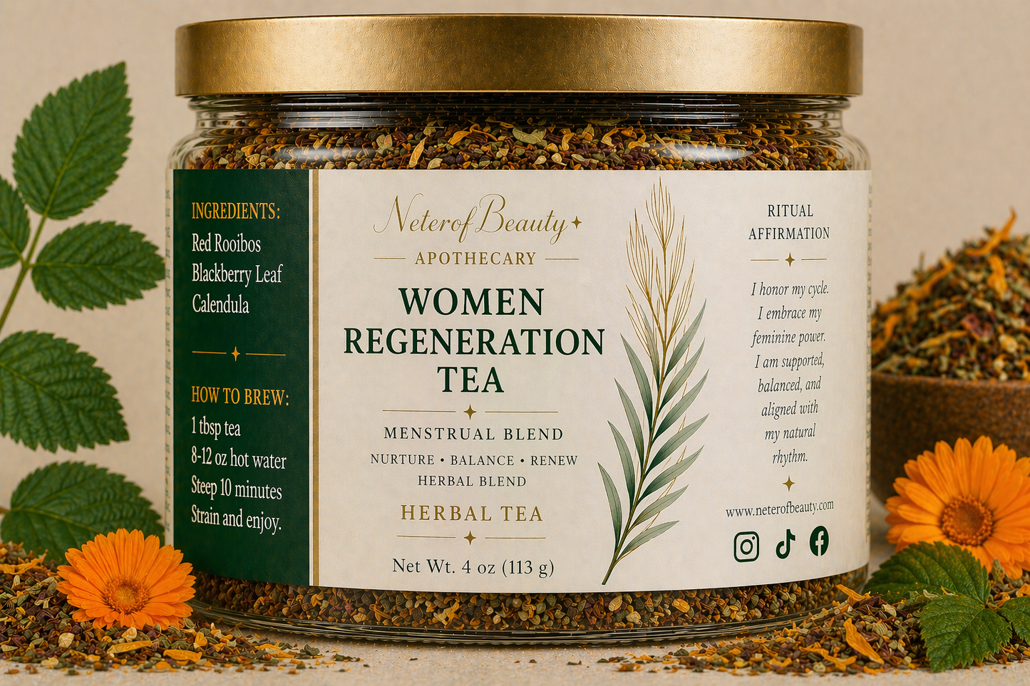 🌺 Women’s Menstrual Regeneration Tea